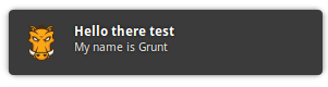 Grunt notify display